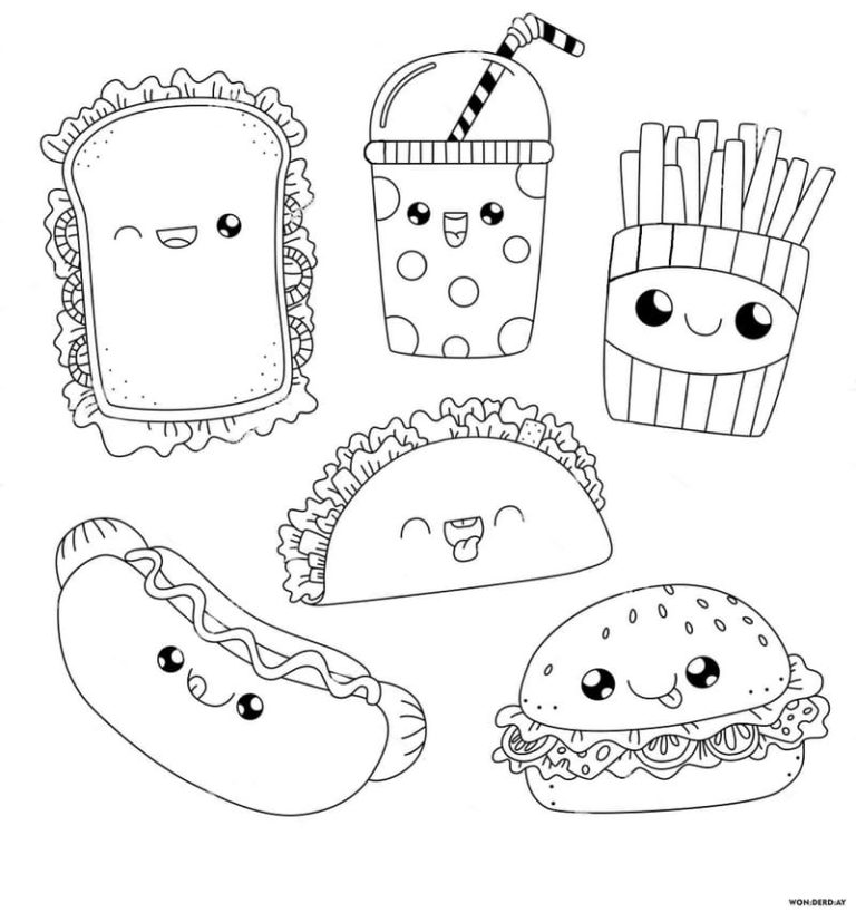 120 Ausmalbilder Kawaii. Die beste Sammlung. Kostenlos drucken