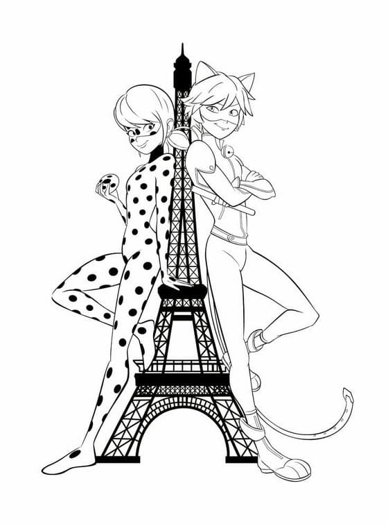 Ladybug And Cat Noir Coloring Pages 140 Printable Coloring Pages