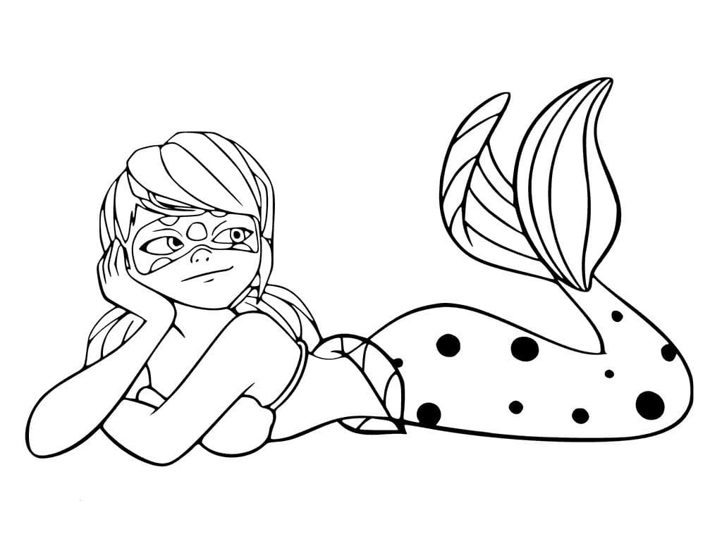 ladybug meerjungfrau ausmalbilder - coloring and drawing