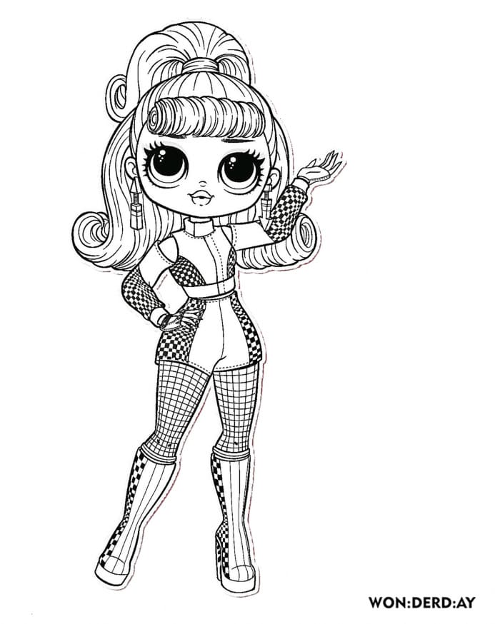 Desenho LOL OMG Lady Diva para colorir