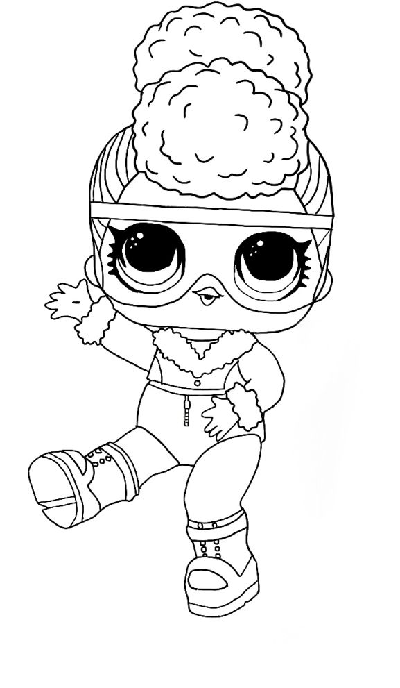 LOL Surprise Winter Disco coloring pages. Print dolls and pets