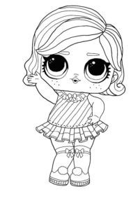 LOL Surprise Winter Disco coloring pages. Print dolls and pets