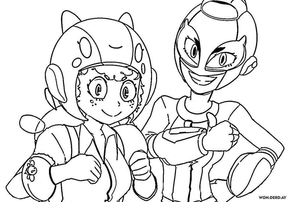 Coloring pages Max Brawl Stars. Unique collection