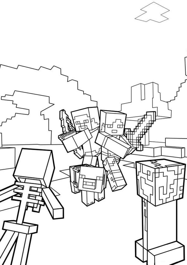 Minecraft Story Mode Coloring Pages - 2 Free Coloring Sheets (2021