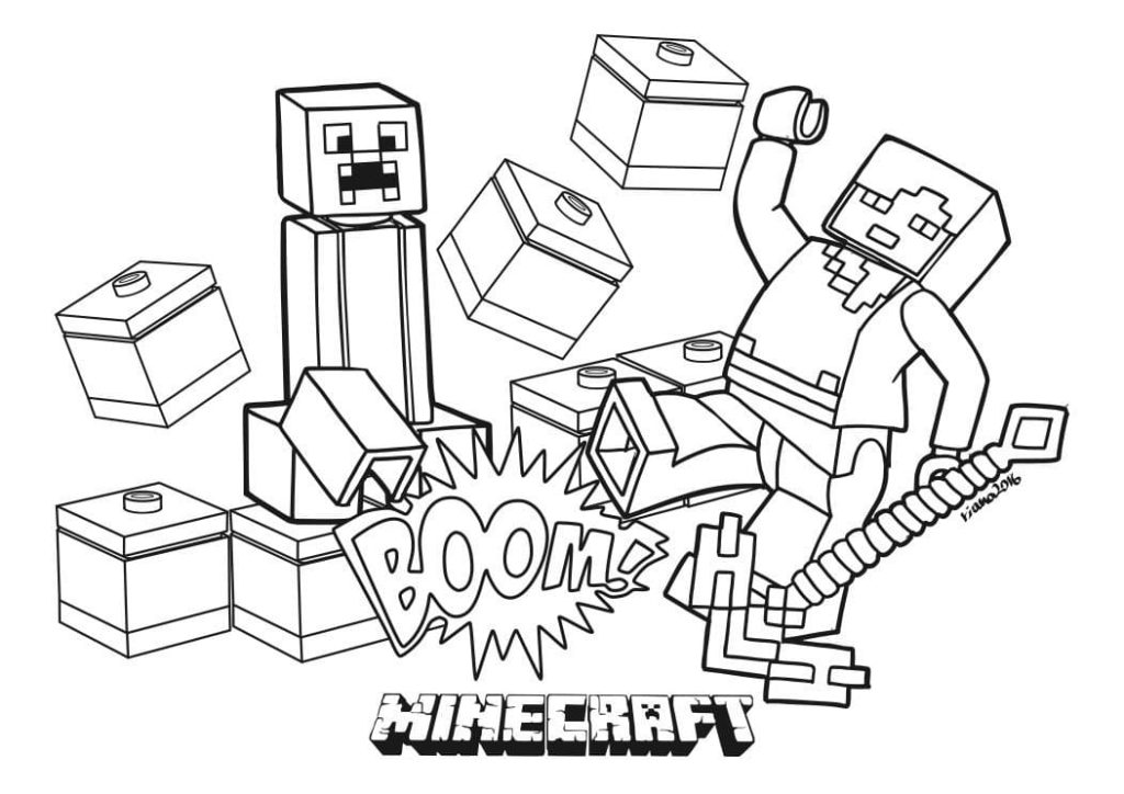 100 Desenhos para colorir Minecraft. A melhor coleção