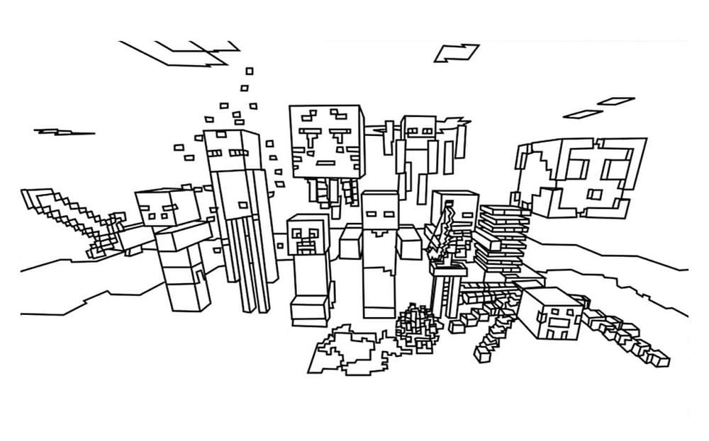 Desenhos para colorir para crianças de Minecraft - Minecraft - Coloring  Pages for Adults