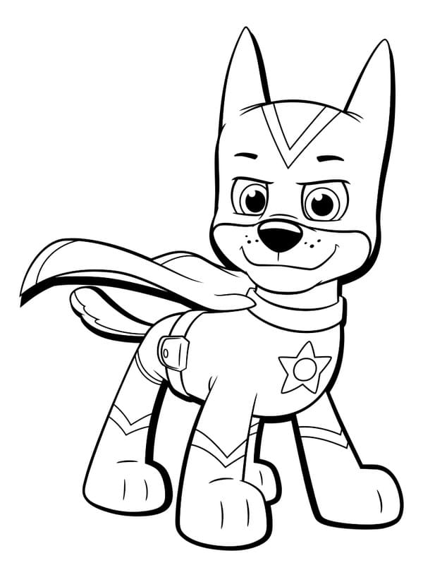 Coloriage Super Patrouille Mighty Pups Rocky Dessin Pat Patrouille