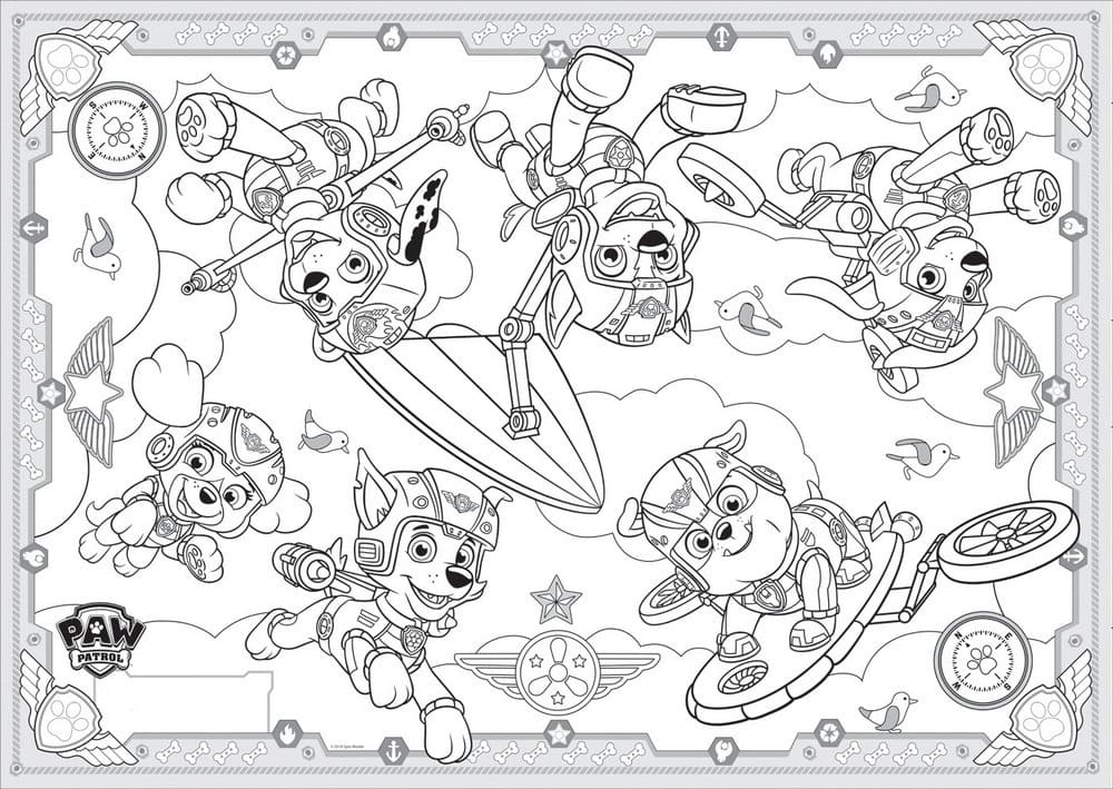 🎨 Dibujos de Paw Patrol Mighty Pups para colorear >> ¡Dale Color Ahora!