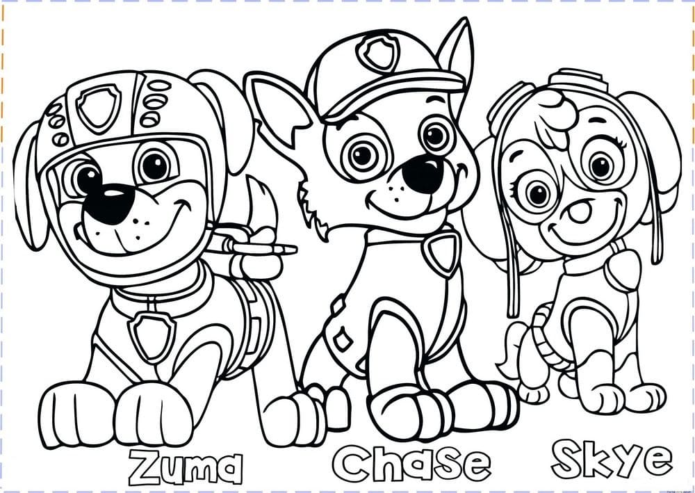 Paw Patrol Ausmalbilder Kostenlos