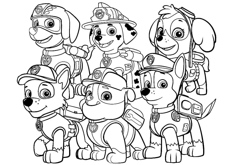 free printable paw patrol coloring pages