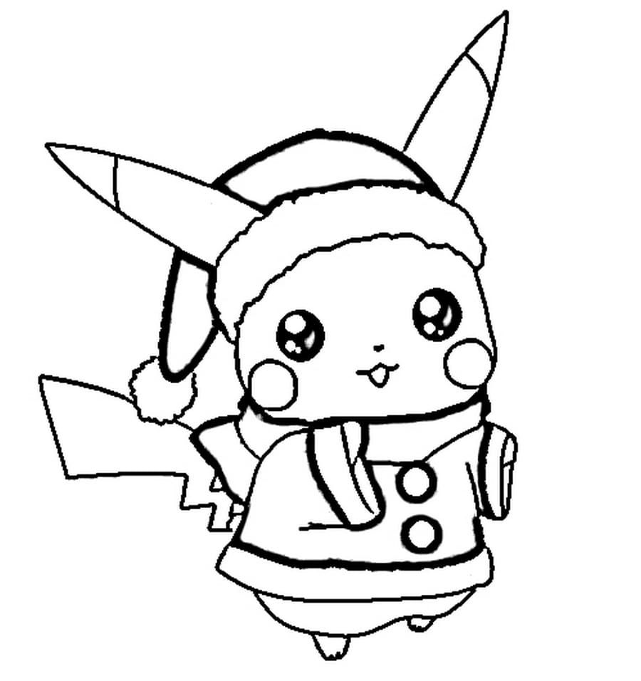 Desenhos para colorir de desenho do pokémon pikachu feliz para