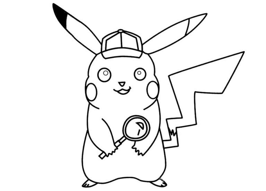Ausmalbilder Pikachu. Kostenlos im A4 Format drucken