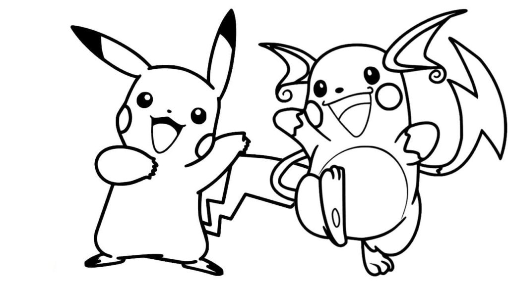 Disegni di Pikachu da Colorare. Stampa gratuitamente A4