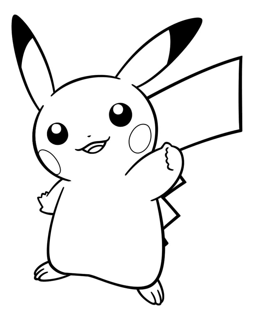 Pikachu Coloring Pages. Print for free in A4 format