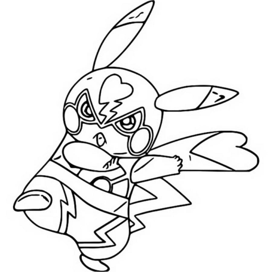 Desenhos de Pikachu para colorir. Imprimir 100 Imagens