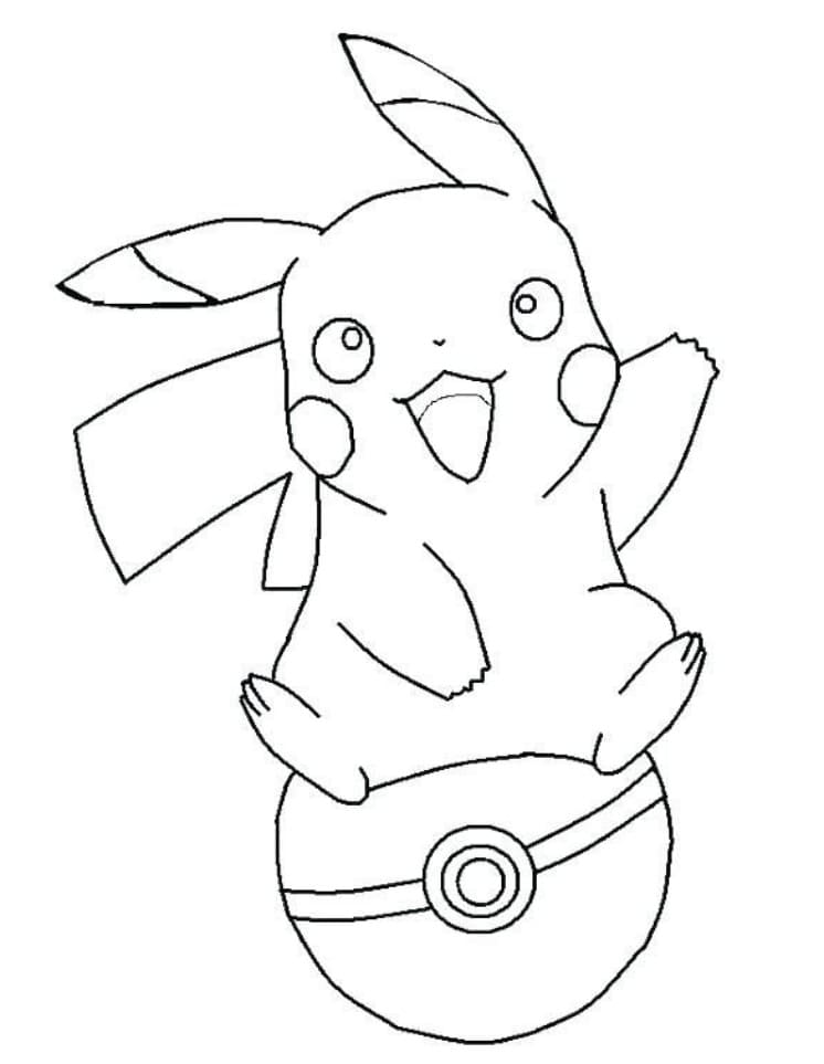 Desenhos engraçados para colorir do Pikachu - Desenhos para