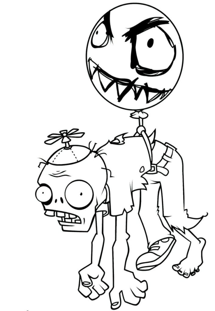 Desenhos de Plants vs. Zombies para colorir. Todas as peças: 1, 2, 3