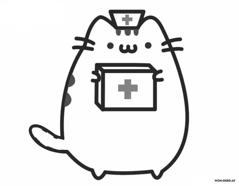 Dibujos para colorear Pusheen. 70 piezas, Imprimir gratis