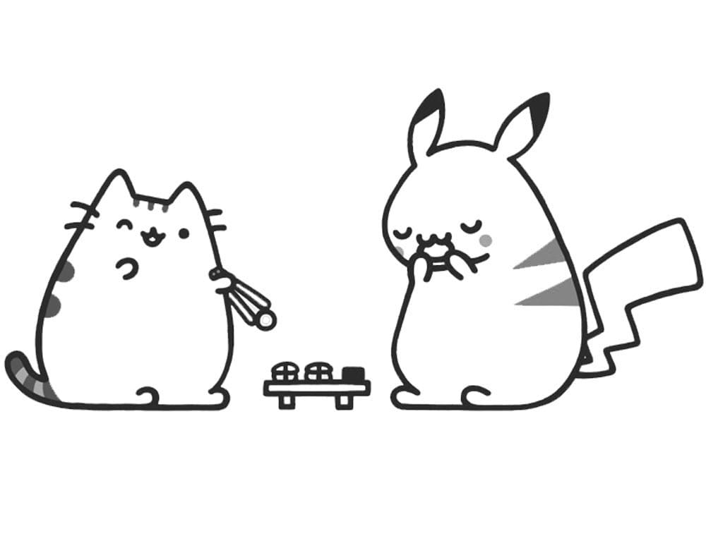 Dibujos para colorear Pusheen. 70 piezas, Imprimir gratis