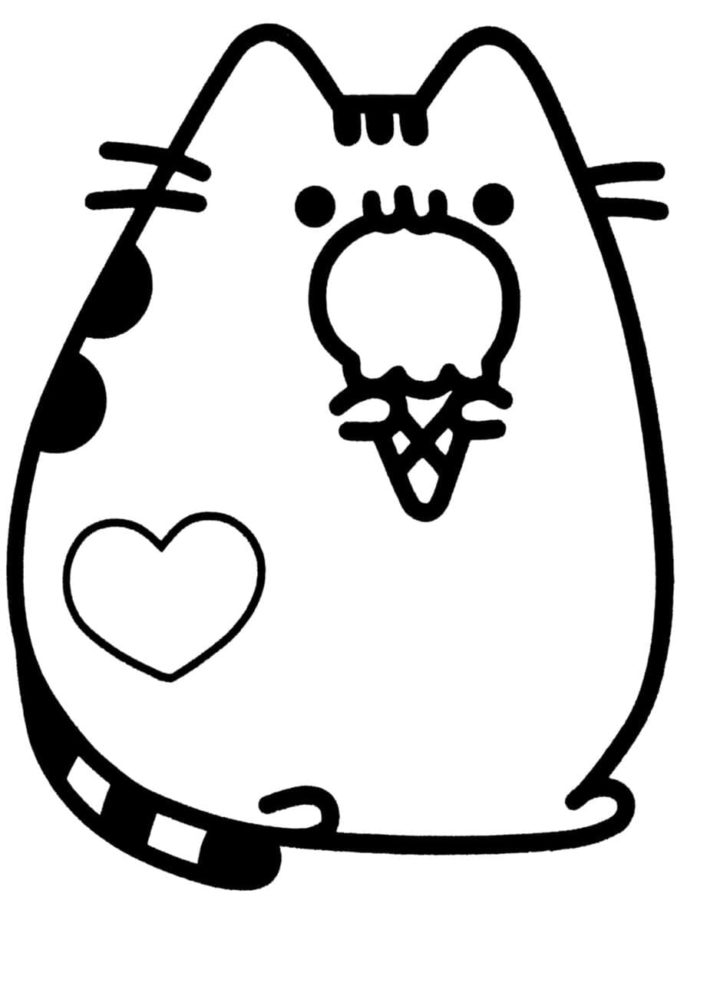 Dibujos para colorear Pusheen. 70 piezas, Imprimir gratis