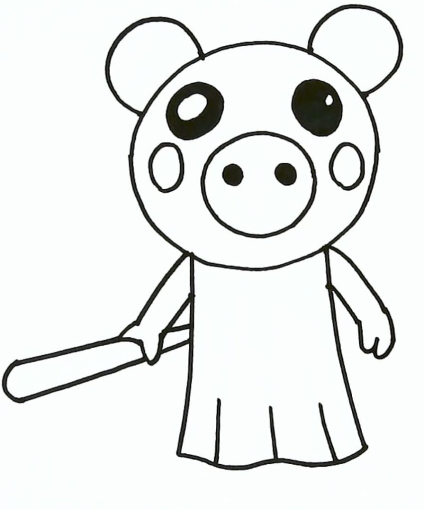 Piggy Roblox Coloring Pages Bakon.  Avengers coloring pages, Coloring  pages, Fnaf coloring pages