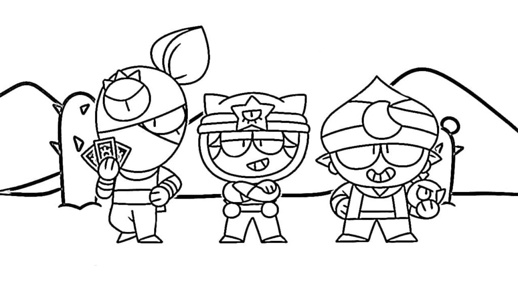 Sandy Coloring Pages. Print Brawl Stars character for free