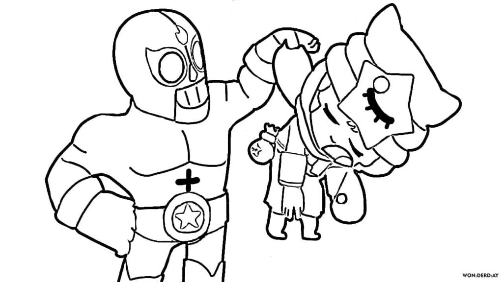 Sandy Coloring Pages. Print Brawl Stars character for free