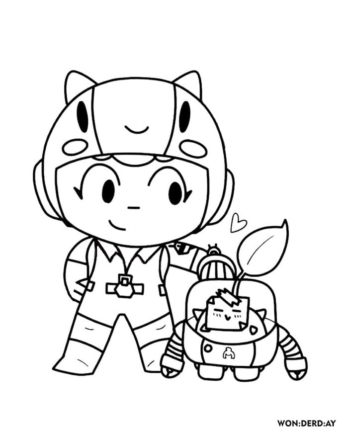 Coloriage Wally Brawl Stars. Imprimer exclusives images