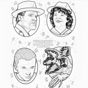 Coloriage Stranger Things. Imprimer gratuitement | WONDER DAY