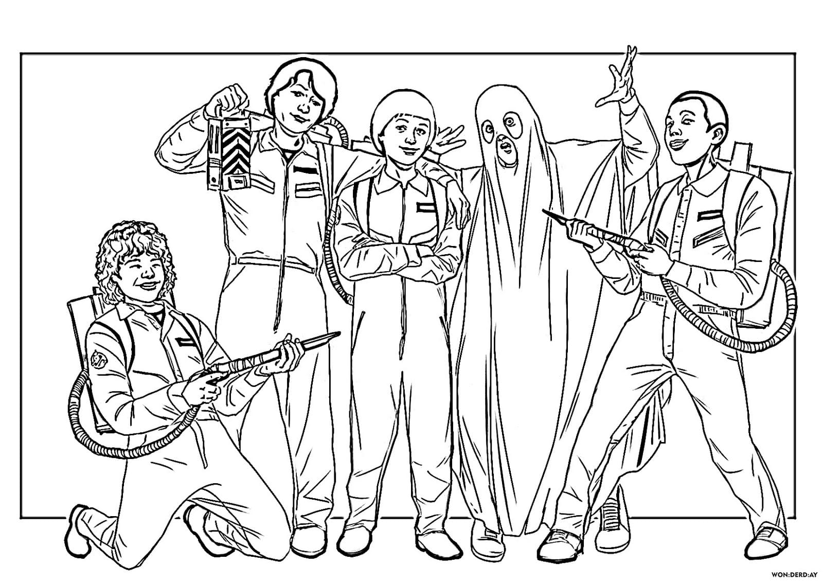 Coloring Pages Stranger Things. Top Collection. Print for free