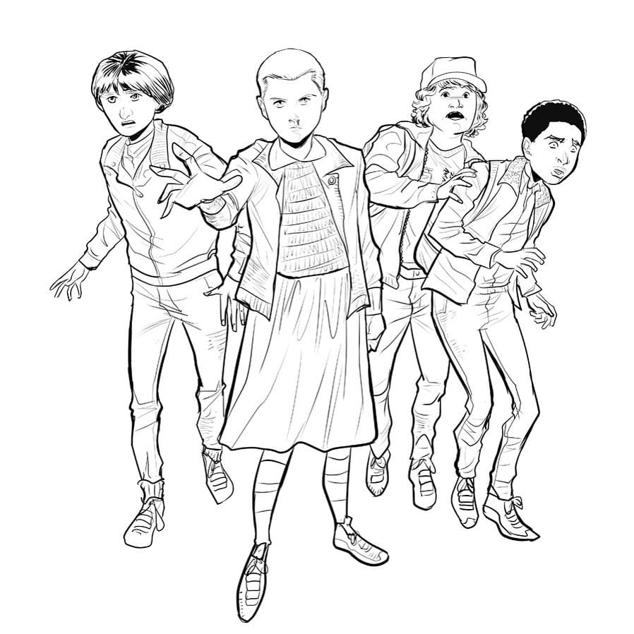 stranger things coloring pages top collection print for free