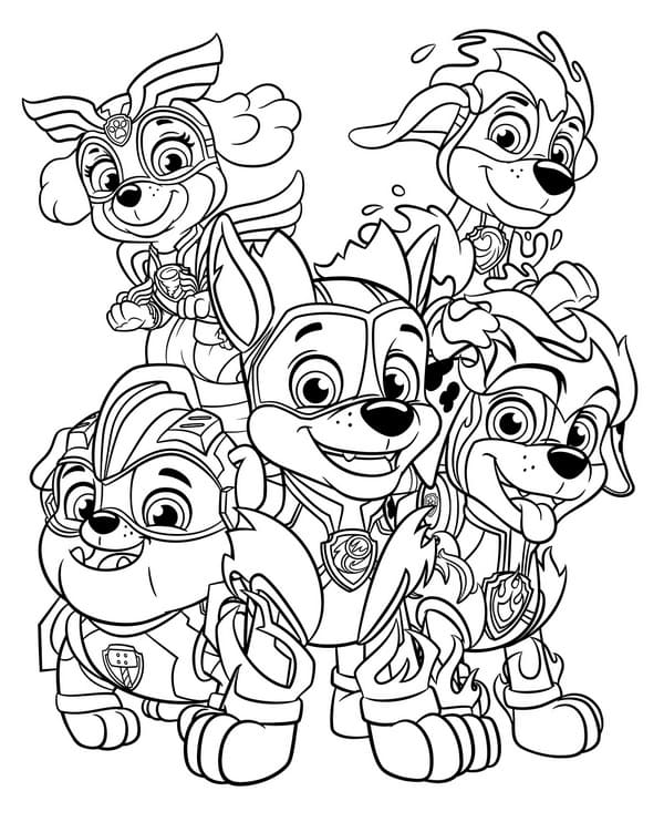 paw patrol coloring page printable