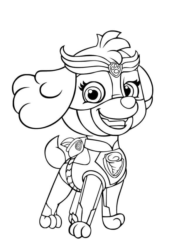 Coloriage Paw Patrol. Mighty pups. Imprimer A4 | WONDER DAY