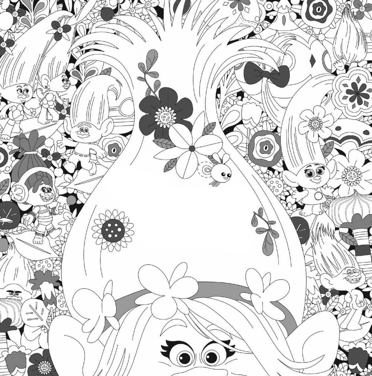 Desenhos para colorir dos Trolls  Poppy coloring page, Cartoon