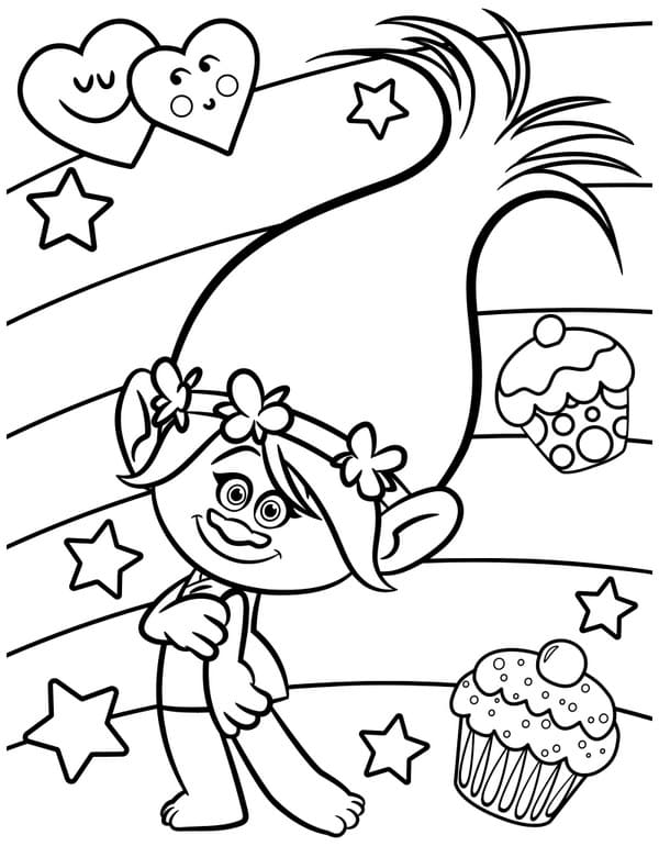 Coloring pages Trolls World Tour. Free Print all trolls