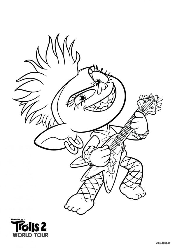 Free Printable Trolls 2 Delta Dawn Coloring Page  Monster coloring pages,  Poppy coloring page, Coloring pages