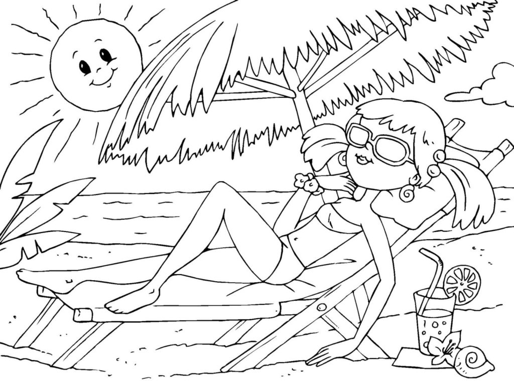 Coloring Pages Summer. 110 Images for Kids