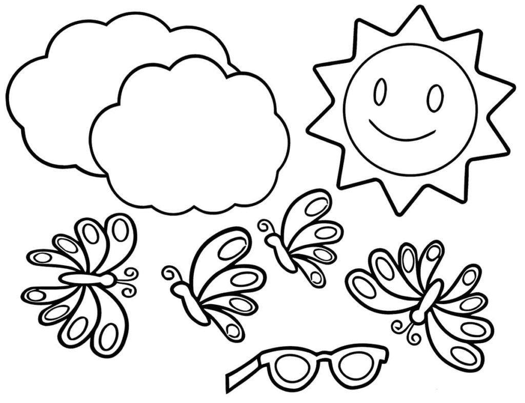Раскраски Лето. 110 картинок на тему лета для детей
