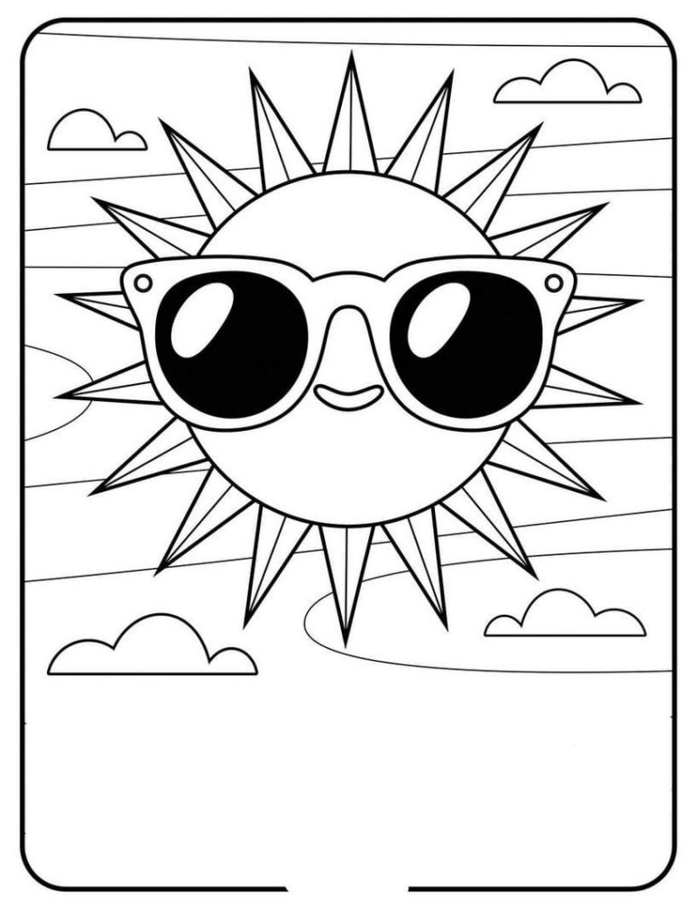 Desenhos de Verão para colorir. 110 Imagens sobre o tema do Verão