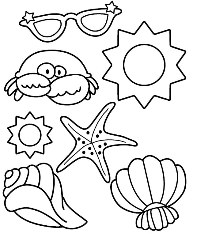 Coloring Pages Summer. 110 Images for Kids