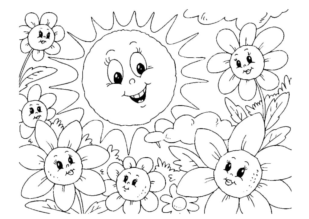 Раскраски Лето. 110 картинок на тему лета для детей