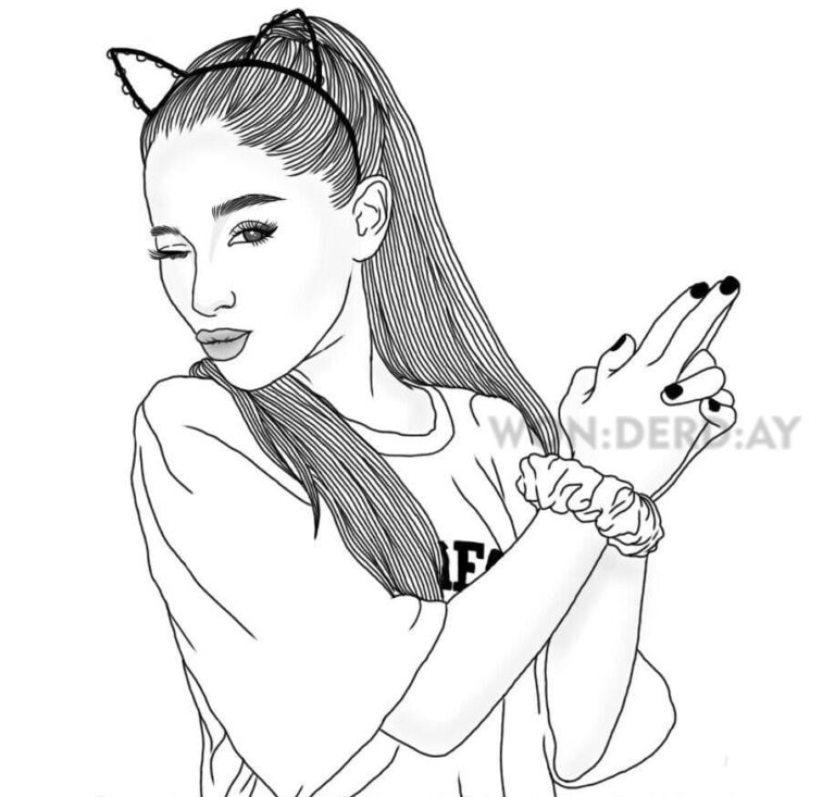 Coloring Pages Ariana Grande. Download and print for free