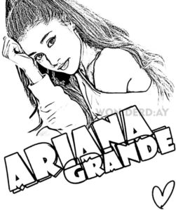 Dibujos para colorear Ariana Grande. Descargue e imprima gratis