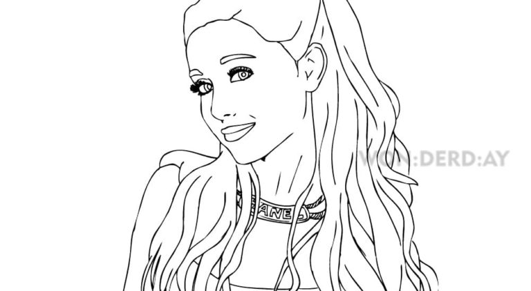 Disegni da colorare Ariana Grande. Scarica e stampa gratuitamente