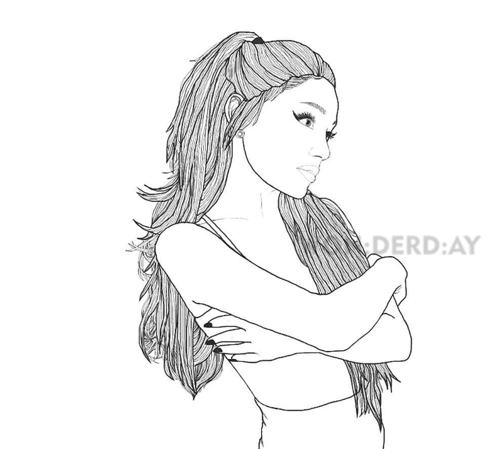 Coloring Pages Ariana Grande. Download and print for free