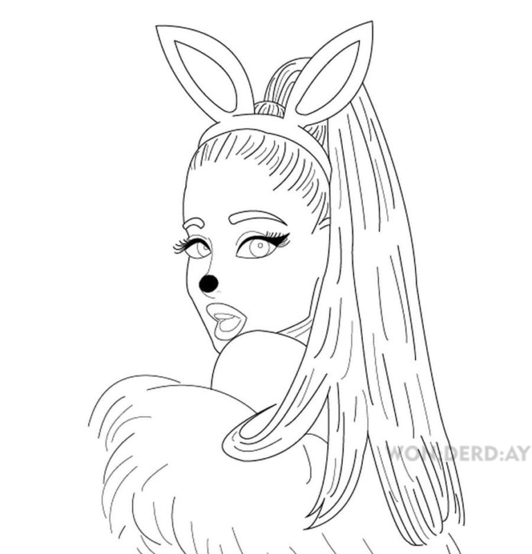 Dibujos para colorear Ariana Grande. Descargue e imprima gratis