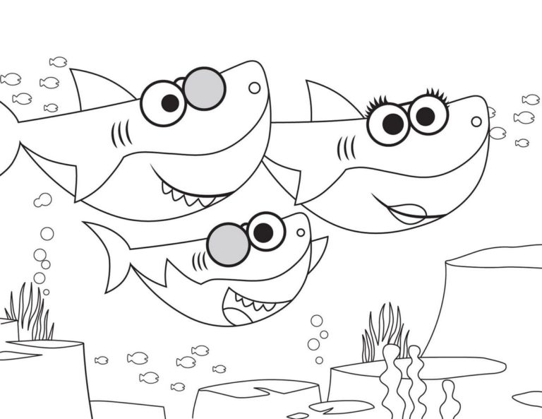 Baby Shark Coloring Pages - 50 Printable coloring pages