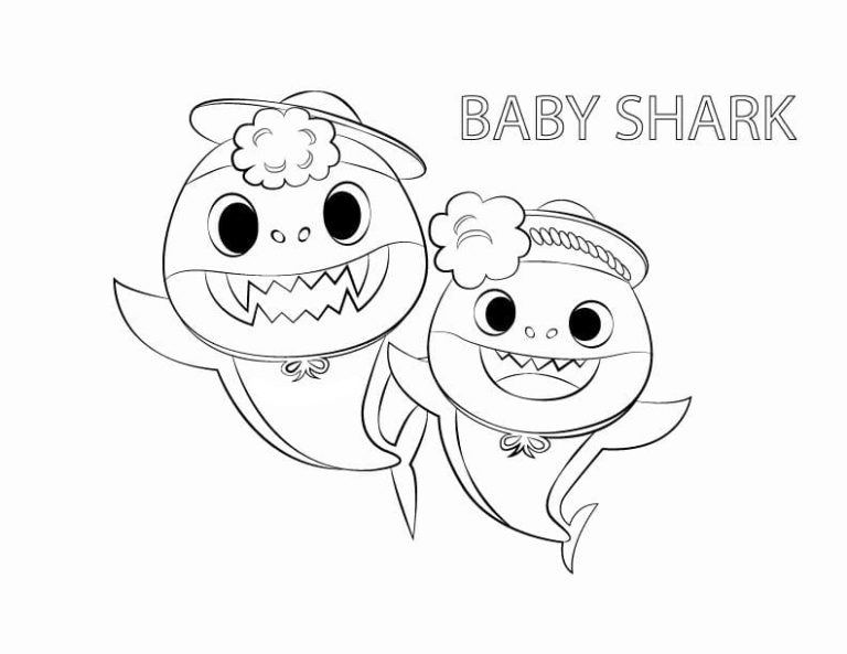 Baby Shark Coloring Pages - 50 Printable coloring pages