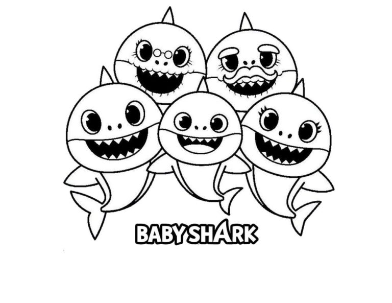 Baby Shark Coloring Pages - 50 Printable coloring pages