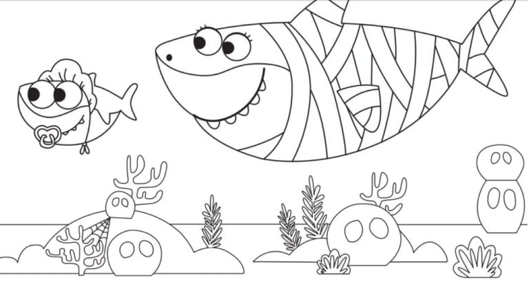 Baby Shark Coloring Pages - 50 Printable coloring pages